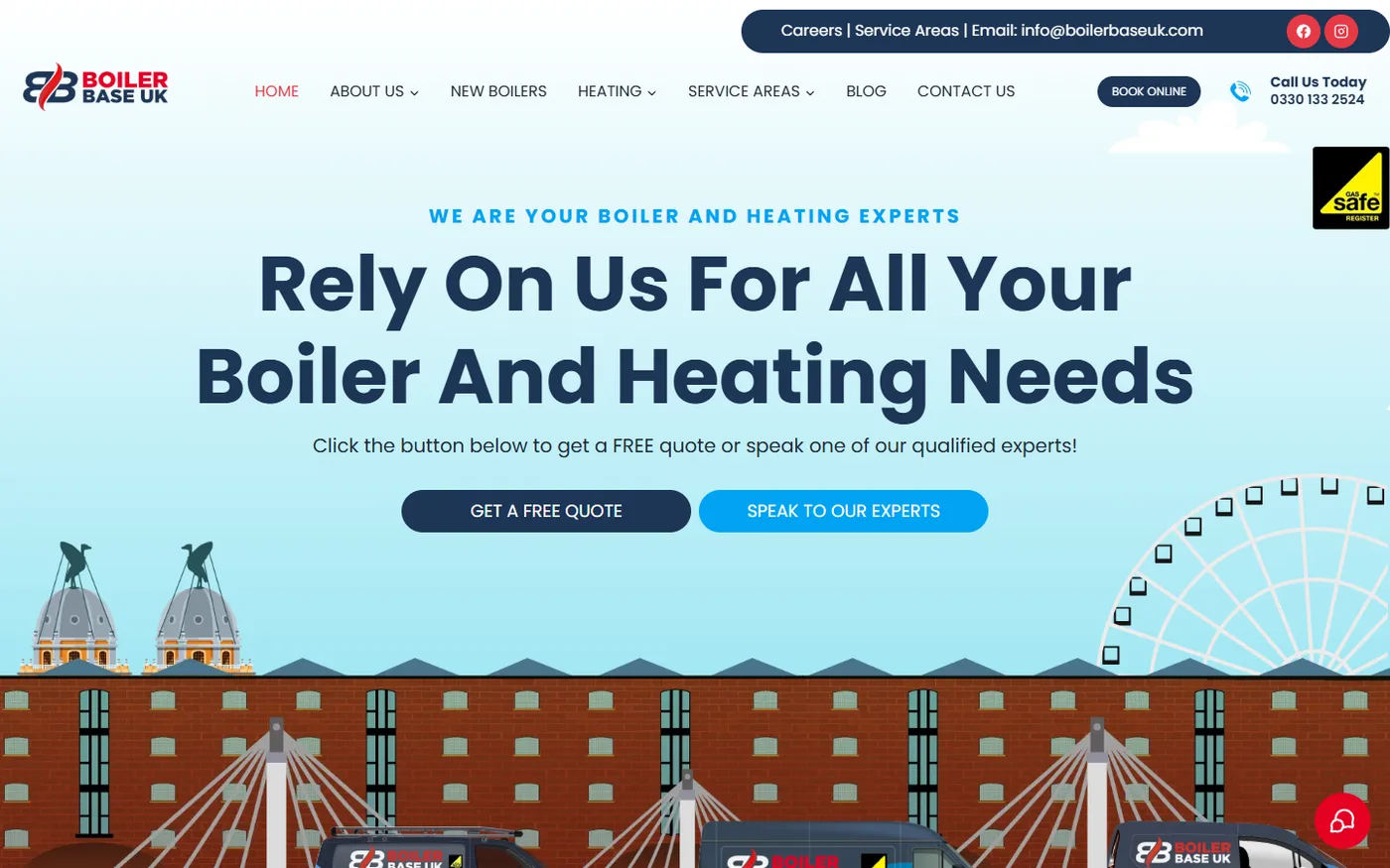 EnergyBase homepage before the rebuild