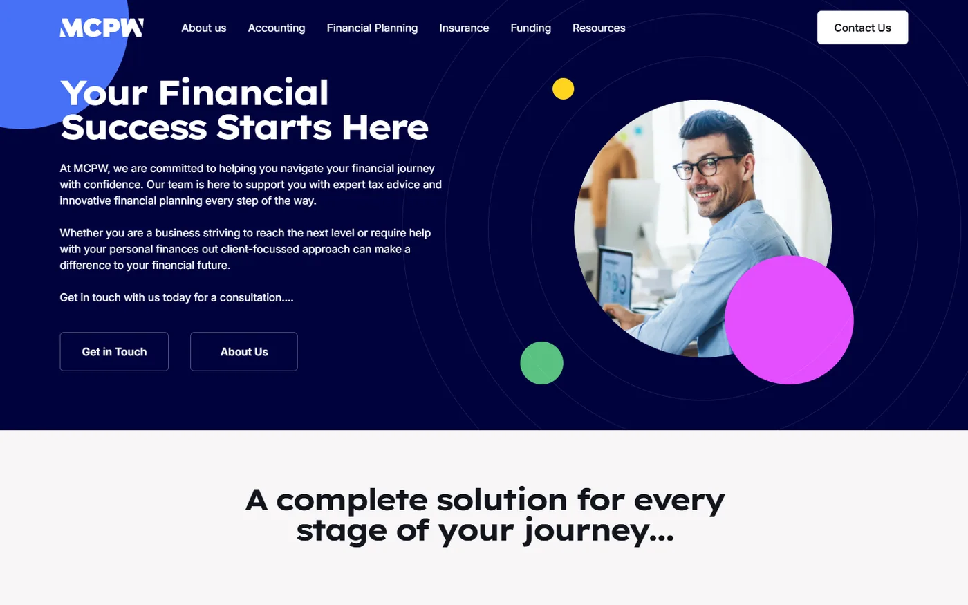 MCPW homepage before the rebuild