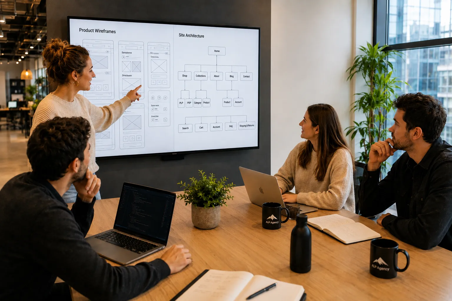 Development planning - code, wireframes and integrations