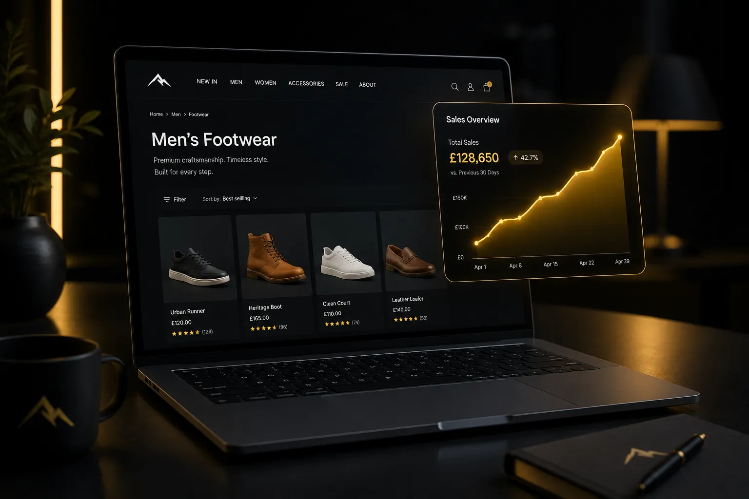 E-commerce SEO revenue dashboard