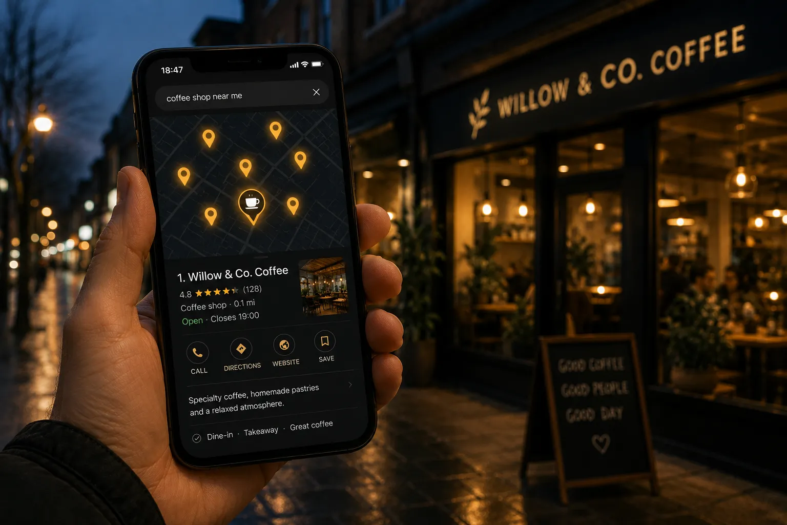 Local SEO map visibility dashboard