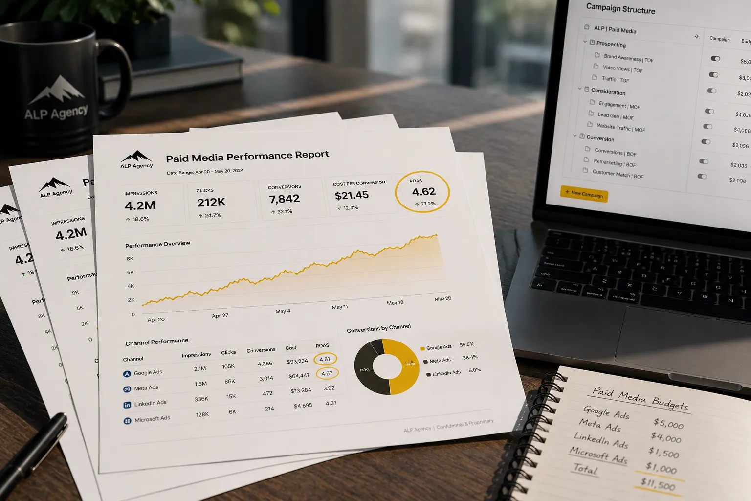 Paid media campaign planning and reporting